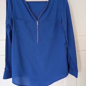 Calvin klein Blue Women's Blouse with Zipper